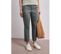 Street One Frauen 7/8 Slim Leg Hose im Satin-Look in Grün, Gr: 42