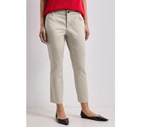 7/8-Hose STREET ONE, Damen, Gr. 42, Länge 26, cobble stone, Web, 97% Baumwolle, 3% Elasthan, unifarben, comfort fit 7/8-Länge, Hosen 7/8-Hose, 4-Pocket Style (33621244-42) cobble stone