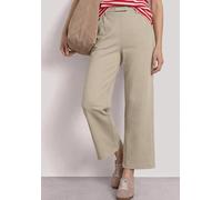7/8-Hose STREET ONE, Damen, Gr. 42, Länge 28, beige (cobble stone), Stoff, 61% Viskose, 32% Polyamid, 7% Elasthan, unifarben, normal 7/8-Länge, Hosen 7/8-Hose, High Waist (55008053-42) cobble stone
