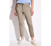 Street One Frauen 7/8-Satinhose in Beige, Gr: 44