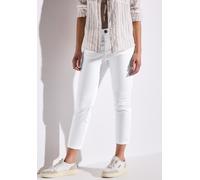 Street One Frauen 7/8-Satinhose in Weiß, Gr: 44