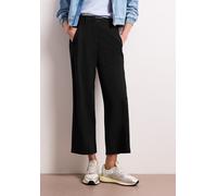 Street One Frauen Straight Leg Hose mit Schnallendetail in Schwarz, Gr: 44