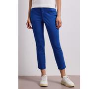 7/8-Hose STREET ONE, Damen, Gr. 46, Länge 26, blau (amparo blau), Web, 97% Baumwolle, 3% Elasthan, unifarben, comfort fit 7/8-Länge, Hosen 7/8-Hose, 4-Pocket Style (62072965-46) amparo blau