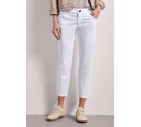 7/8-Hose STREET ONE, Damen, Gr. 46, Länge 26, weiß, Web, 97% Baumwolle, 3% Elasthan, unifarben, comfort fit 7/8-Länge, Hosen 7/8-Hose, 4-Pocket Style (48440766-46) weiß