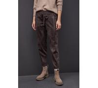 Street One Loose Fit Velours Hose deep Roast Brown 38