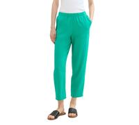 7/8-Hose TOM TAILOR DENIM, Damen, Gr. M (38), N-Gr, grün (bright grün), Obermaterial: 55% Leinen, 45% Viskose, gestreift, regular fit 7/8-Länge, Hosen 7/8-Hose, Sommerhose im Streifen-Design (96054306