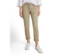 7/8-Hose TOM TAILOR "TOM TAILOR Tapered", Damen, Gr. 44, Länge 28, beige (silber olive), Web, Obermaterial: 92% Baumwolle, 5% Polyester, 3% Elasthan. Futter: 100% Baumwolle, 7/8-Länge, Hosen 7/8-Hose,