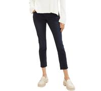 7/8-Hose TOM TAILOR "TOM TAILOR Tapered", Damen, Gr. 44, Länge 28, blau (sky captain blau), Web, Obermaterial: 92% Baumwolle, 5% Polyester, 3% Elasthan. Futter: 100% Baumwolle, 7/8-Länge, Hosen 7/8-Ho