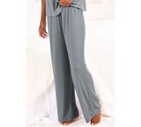 7/8-Hose VIVANCE DREAMS, Damen, Gr. 32/34, N-Gr, grau, Rippstrick, Obermaterial: 63% Polyester, 33% Viskose, 4% Elasthan, unifarben, Basic, loose fit 7/8-Länge, Hosen 7/8-Hose, in weicher Rippqualität