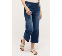 7/8-Jeans ANGELS "Linn City", Damen, Gr. 34, Länge 26, mid blau used, Denim/Jeans, Obermaterial: 89% Baumwolle, 8% Polyester, 3% Elasthan, unifarben, relaxed fit 7/8-Länge, Jeans, Culotte im Relaxed F