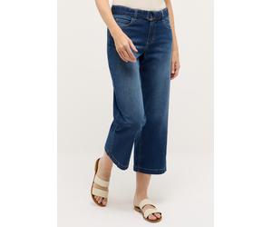 7/8-Jeans ANGELS "Linn City", Damen, Gr. 40, Länge 26, mid blau used, Denim/Jeans, Obermaterial: 89% Baumwolle, 8% Polyester, 3% Elasthan, unifarben, relaxed fit 7/8-Länge, Jeans, Culotte im Relaxed F