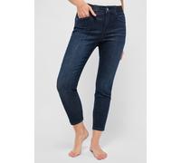 7/8-Jeans ANGELS "ORNELLA SPORTY", Damen, Gr. 38, Länge 26, blau (schwarz indigo used), Denim/Jeans, Obermaterial: 92% Baumwolle, 6% Polyester, 2% Elasthan, slim fit 7/8-Länge, Jeans, 7/8-Länge, Slim
