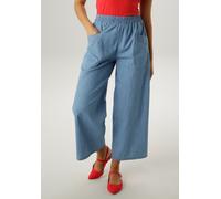 7/8-Jeans ANISTON SELECTED, Damen, Gr. 46, N-Gr, beached, Web, Obermaterial: 100% Baumwolle, unifarben, lässig geschnitten 7/8-Länge, Jeans 7/8-Jeans, weiter Oberschenkel und der weiter Beinverlauf, T
