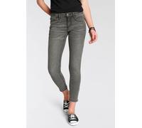 7/8-Jeans ARIZONA "mit Keileinsätzen", Damen, Gr. 48, N-Gr, grau (grau used), Denim/Jeans, Obermaterial: 76% Baumwolle, 16% Polyester, 7% Viskose, 1% Elasthan, Basic, skinny fit 7/8-Länge, Jeans, extr