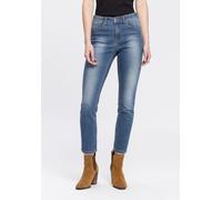 7/8-Jeans ARIZONA "Shaping", Damen, Gr. 36, N-Gr, blau (blau used), Jeans, Obermaterial: 79% Baumwolle, 19% Polyester, 2% Elasthan, Basic, slim fit 7/8-Länge, Jeans, eng anliegend, Röhrenjeans, Used-W
