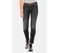 7/8-Jeans CIPO & BAXX "Cipo & Baxx Jeans", Damen, Gr. W28/L32, Länge 32, schwarz, Obermaterial: 91% Baumwolle CO. 6% Polyester PES. 3% Elasthan EL., uni, regular fit, Jeans, Aus hochwertigen Materiali