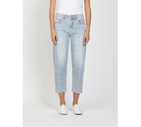 7/8-Jeans GANG "94BLAKE", Damen, Gr. 33, N-Gr, blau (light blau), Denim/Jeans, Obermaterial: 98% Baumwolle, 2% Elasthan, gestreift, gerade, unten schmal knöchelfrei, Jeans, Light Denim, Ballon-Fit, To