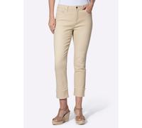 7/8-Jeans HEINE, Herren, Gr. 38, Normalgrößen, sand, 98% Baumwolle, 2% Elasthan, unifarben, 7/8-Länge, Jeans (67143964-38) sand