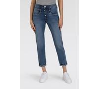 7/8-Jeans HERRLICHER "Shyra Cropped Denim Comfort", Damen, Gr. 29, N-Gr, blau (snake blau), Denim/Jeans, Obermaterial: 98% Baumwolle, 2% Elasthan, 7/8-Länge, Jeans 7/8-Jeans, mit halb verdeckter Knopf