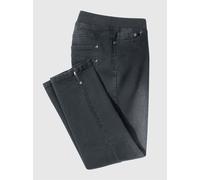 7/8-Jeans INSPIRATIONEN, Damen, Gr. 19, Kurzgrößen, schwarz (schwarz, denim), 78% Baumwolle, 20% Polyester, 2% Elasthan, unifarben, 7/8-Länge, Jeans (63798726-19) schwarz, denim