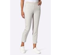 7/8-Jeans INSPIRATIONEN, Damen, Gr. 22, Kurzgrößen, beige (hellgrau), 56% Baumwolle, 31% Modal, 10% Polyester, 3% Elasthan, unifarben, 7/8-Länge, Jeans (75826157-22) hellgrau