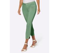 7/8-Jeans INSPIRATIONEN, Damen, Gr. 54, Normalgrößen, grün (eucalyptus), 96% Baumwolle, 4% Elasthan, unifarben, 7/8-Länge, Jeans (51362921-54) eucalyptus