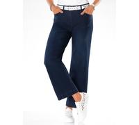 7/8-Jeans INSPIRATIONEN, Herren, Gr. 24, Kurzgrößen, dunkelblau, stone, washed, 78% Baumwolle, 20% Polyester, 2% Elasthan, unifarben, lang, Jeans (13969422-24) dunkelblau, stone, washed