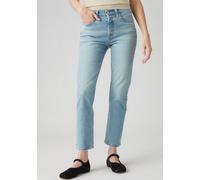 7/8-Jeans LEVI'S "501 Crop", Damen, Gr. 29, Länge 30, blau (no rush), Denim/Jeans, Obermaterial: 99% Baumwolle, 1% Elasthan, figurbetont 7/8-Länge, Jeans 7/8-Jeans, 501 Collection, 5-Pocket-Style (760