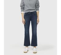 7/8-Jeans MAC, Damen, Gr. 40, Länge 27, blau (blau overdyed schwarz), Denim/Jeans, Obermaterial: 65% Baumwolle, 31% Polyester, 4% Elasthan, flare fit 7/8-Länge, Jeans, Flared Fit (17444914-40) blau ov