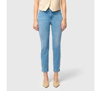 7/8-Jeans MAC "Dream Chic", Damen, Gr. 42, Länge 27, blau (classy grau blau wash), Denim/Jeans, Obermaterial: 89% Baumwolle, 9% Polyester, 2% Elasthan, sehr figurbetont 7/8-Länge, Jeans, verkürzte For
