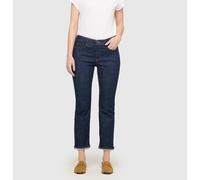 7/8-Jeans MAC "DREAM cropped auth.", Damen, Gr. 34, Länge 27, blau (rinsed d683), Denim/Jeans, Obermaterial: 98% Baumwolle, 2% Elasthan, straight fit 7/8-Länge, Jeans, Innovativer Hyperstretch Denim m