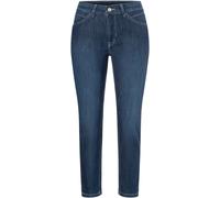 7/8-Jeans MAC "MELANIE 7/8 Summer", Damen, Gr. 38, Länge 27, blau (dunkelblau), Denim/Jeans, Obermaterial: 98% Baumwolle, 2% Elasthan, unifarben, 7/8-Länge, Jeans, mit Stretch (43162741-38) dunkelblau