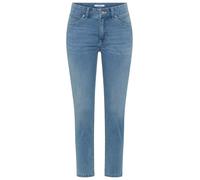 7/8-Jeans MAC "MELANIE 7/8 summer", Damen, Gr. 38, Länge 27, light random mid blau wash, Denim/Jeans, Obermaterial: 90% Baumwolle, 8% Polyester, 2% Elasthan, straight fit 7/8-Länge, Jeans, Sommerliche
