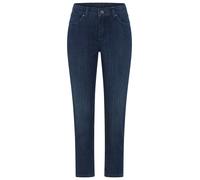 7/8-Jeans MAC "MELANIE 7/8 summer", Damen, Gr. 44, Länge 27, authentic dunkelblau used, Denim/Jeans, Obermaterial: 86% Baumwolle, 10% Polyester, 4% Elasthan, straight fit 7/8-Länge, Jeans, Sommerliche