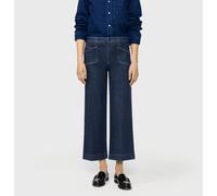 7/8-Jeans MAC "Wide Fit, Culotte", Damen, Gr. 42, Länge 27, blau (fashion rinsed), Denim/Jeans, Obermaterial: 92% Baumwolle, 5% Elastomultiester, 3% Elasthan, bequem 7/8-Länge, Jeans, Figurformender S