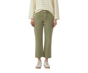 7/8-Jeans S.OLIVER "Style Karolin", Damen, Gr. 40, N-Gr, grün, Denim/Jeans, Obermaterial: 98% Baumwolle, 2% Elasthan, unifarben, normal 7/8-Länge, Jeans, mit Kordelzug und Stretch (29543718-40) grün