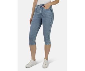 7/8-Jeans STOOKER WOMEN "Denim Capri Skinny Fit Jeans", Damen, Gr. 46, Länge 21, blau (light blau used), Denim/Jeans, 82% Baumwolle, 17% Polyester, 1% Elasthan, skinny fit 7/8-Länge, Jeans, Skinny Fit