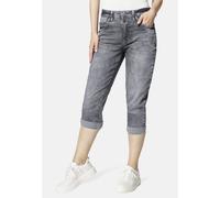 7/8-Jeans STOOKER WOMEN "LIMA Boyfriend Fit Capri", Damen, Gr. 38, Länge 21, grau (heavy light grau), Twill, 82% Baumwolle, 17% Polyester, 1% Elasthan, lässig geschnitten 7/8-Länge, Jeans, Boyfriend F