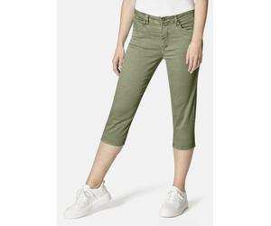 7/8-Jeans STOOKER WOMEN "LIMA Boyfriend Fit Capri", Damen, Gr. 46, Länge 21, grün (oil grün wash), Twill, 82% Baumwolle, 17% Polyester, 1% Elasthan, lässig geschnitten 7/8-Länge, Jeans, Boyfriend Fit