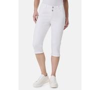 7/8-Jeans STOOKER WOMEN "LIMA Boyfriend Fit Capri", Damen, Gr. 46, Länge 21, weiß, Twill, 97% Baumwolle, 3% Elasthan, lässig geschnitten 7/8-Länge, Jeans, Boyfriend Fit Casual Twill Capri Hose für Dam