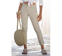 LASCANA 7/8-Jeggings Damen sand-weiß-gestreift Gr.42