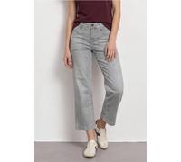 Loose-fit-Jeans STREET ONE, Damen, Gr. 36, Länge 26, grau (light grau random), Jeans, 87% Baumwolle, 10% Polyester, 3% Elasthan, unifarben, 7/8-Länge, Jeans, im Loose Fit (36033810-36) light grau rand
