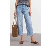 Loose-fit-Jeans STREET ONE, Damen, Gr. 33, Länge 26, ultra bleached wash, Jeans, 89% Baumwolle, 8% Polyester, 3% Elasthan, unifarben, knöchelfrei, Jeans, mit Wide Legs (48298440-33) ultra bleached was