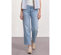 Loose-fit-Jeans STREET ONE, Damen, Gr. 32, Länge 26, ultra bleached random wash, Jeans, 89% Baumwolle, 8% Polyester, 3% Elasthan, unifarben, 7/8-Länge, Jeans, mit Wide Legs (82422452-32) ultra bleache