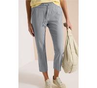 Cecil Stoffhose Mid Waist Slim Leg Joggstyle Comfort Fit Gr. XL Länge 26 obelisk grau