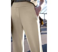 Stoffhose STREET ONE STUDIO, Damen, Gr. 42, Länge 26, stone sand, Stoff, 70% Viskose, 25% Polyester, 5% Elasthan, unifarben, comfort fit 7/8-Länge, Hosen Stoffhose, Middle Waist (56992668-42) stone sa
