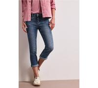 Street One Frauen 7/8 Slim Leg Jeans im Casual Fit in Blau, Gr: 27