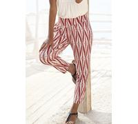 LASCANA 7/8-Hose Damen terracotta-creme bedruckt Gr.38