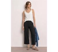 Street One Jerseyhose High Waist Loose Fit knöchelfrei 95% Viskose/5% Elasthan Schwarz Gr.46 L26