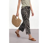 Stoffhose STREET ONE, Damen, Gr. 34, Länge 26, schwarz, Stoff, 100% Viskose, geblümt, loose fit 7/8-Länge, Hosen Stoffhose, mit allover Print (56100756-34) schwarz